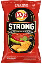 Bulvių trašk.LAY'S STRONG, aitr.papr. ir žaliųjų citrinų sk., 130 g