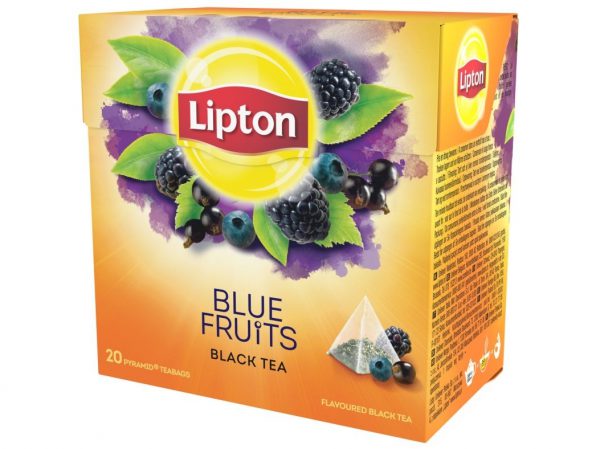 Juodoji arbata LIPTON BLUE FRUITS, 20 pak.