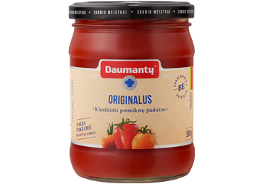 Klasikinis DAUMANTŲ pomidorų padažas (originalaus skonio), 500 g