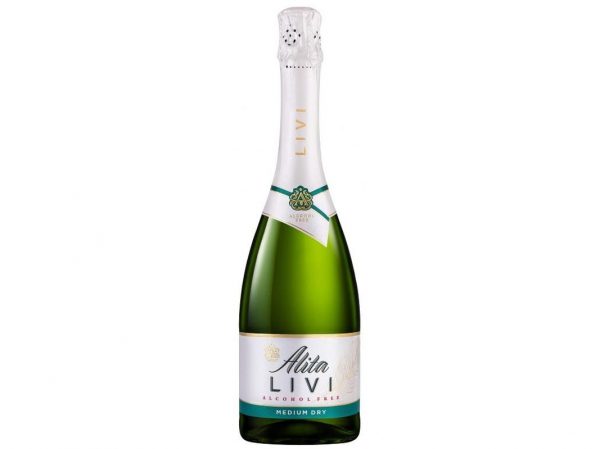 Putojantis pusiau sausas nealkoholinis vynas ALITA LIVI, 0%,  750 ml