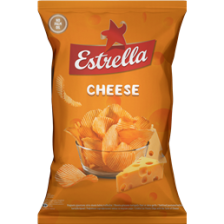 Vingiuotai pjaustyti traškučiai ESTRELLA (sūrio skonio), 130 g